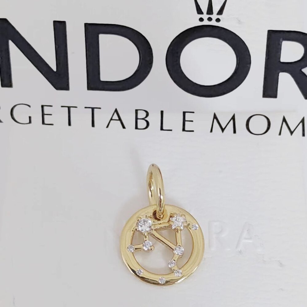 Pandora Diamond Halo Libra Charm Constellation Zodiac Pendant Gift